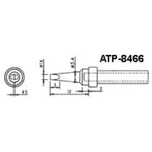 АТР-8466 - наконечник монтажный для индукционных паяльных станций АКТАКОМ фото 3