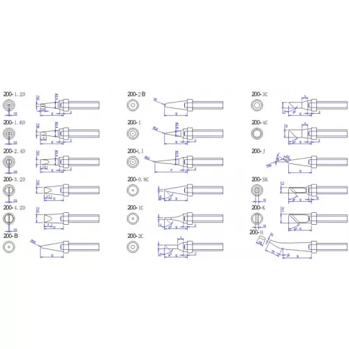 200G-1.6D - монтажный наконечник для паяльной станции фото 3