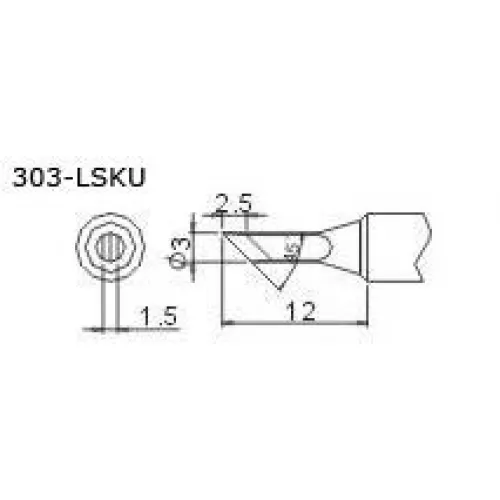 303-LSKU - паяльная насадка для Quick фото 1
