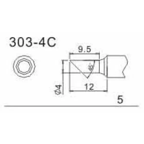 303-4CF - паяльная насадка для Quick фото 1