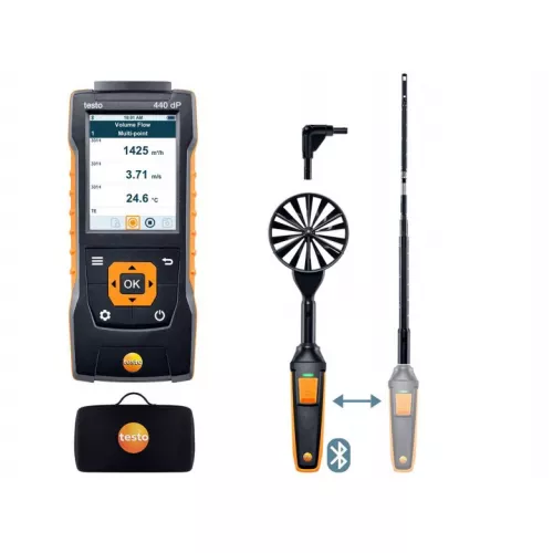 testo 440 delta P (0563 4409) - Комплект для вентиляции 1 с Bluetooth фото 1