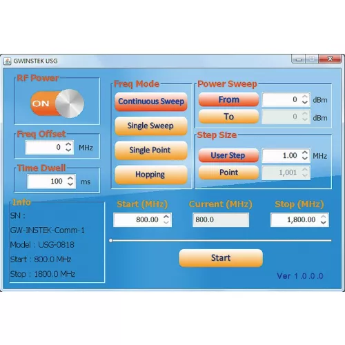 USG-3044 - портативный USB ВЧ-генератор GW Instek фото 3