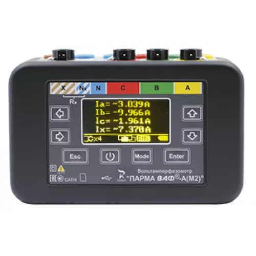 ПАРМА РАС ВАФ-А(М2) - 8-ми канальный переносной регистратор аварийных и нормальных режимов с функционалом трехфазного вольтамперфазометра фото 1
